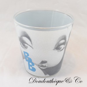 Betty Boop Glas KFS/FS Betty Boop BB Gesicht Weiß & Schwarz 9 cm