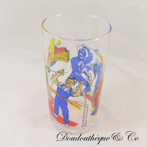 Verre Power Rangers AMORA Blue Ranger Billy  vintage 1994 11 cm