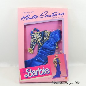 MATTEL Bambola Barbie Vestiti Haute Couture Blu e Oro Ref 3278 annata 1986