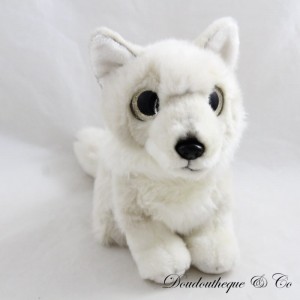 White wolf plush toy PETJES WORLD Big glowing eyes