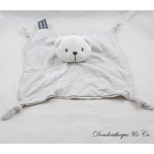 Flat bear cuddly toy ORCHESTRA Prémaman white