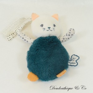 KALOO Collection Semi-Flat Cat Cuddly Toy: Sensory Blue 14 cm