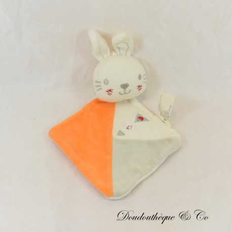 SIPLEC Leclerc Triangle Orange, Grau und Weiß Kaninchen Flache Decke 28 cm SIPLEC Leclerc Triangle Orange, Grau und Weiß Kaninchen Flache Decke 28 cm