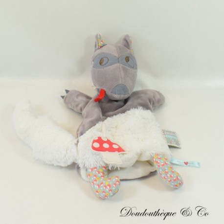 KALOO Nopnop grauer Pilz Wolf Puppe Kuscheltier 29 cm KALOO Nopnop grauer Pilz Wolf Puppe Kuscheltier 29 cm