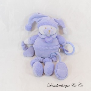 Soft bear macaron activity plush DOUDOU ET COMPAGNIE Douceur violet 26 cm