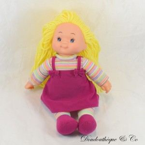 SIMBA TOYS Muñeca de peluche de pelo de lana rosa amarillo 36 cm