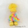Puppe Plüsch FAMOSA Mehrfarbig Gelb Wollhaar Vintage 80er Jahre 43 cm