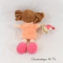 Brünette Puppe Kuscheltier DOUDOU ET COMPAGNIE UNICEF Les Demoiselles D2465 18 cm