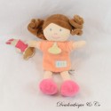 Peluche per bambola bruna DOUDOU ET COMPAGNIE UNICEF Les Demoiselles D2465 18 cm