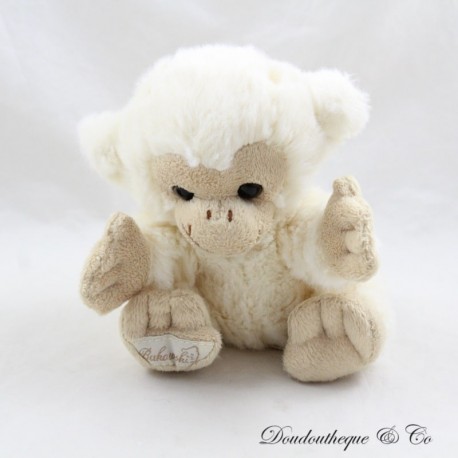 Baby Denis Affe BUKOWSKI beige weißes Mini-Plüschtier 13 cm