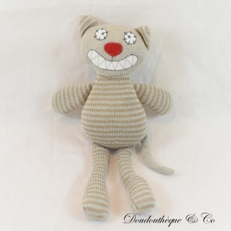 Plüschkatze TISSEA zweigesichtig (glücklich und schläfrig) braune Glocke 26 cm Plüschkatze TISSEA zweigesichtig (glücklich und schläfrig) braune Glocke 26 cm