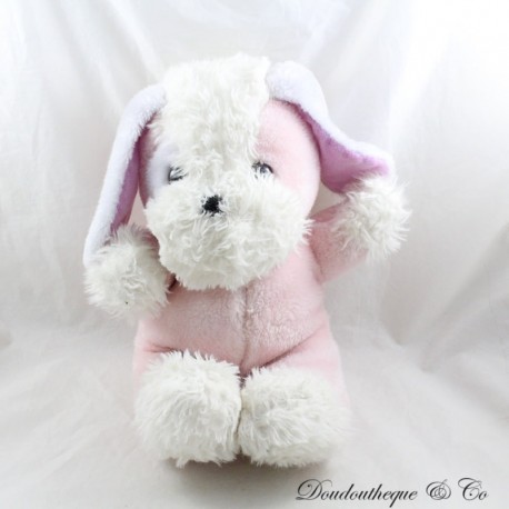 Vintage Plüschhund AJENA Teddybär Rosa Lila Weiß 38 cm Vintage Plüschhund AJENA Teddybär Rosa Lila Weiß 38 cm