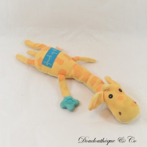 Semi flat Giraffe cuddly toy DPAM Du Pareil au Même Girafe Gigi orange 33 cm