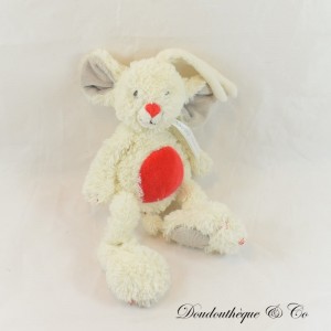 Peluche souris HAPPY HORSE ventre rouge hochet 26 cm