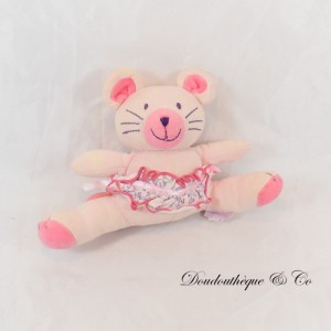 MARESE mouse mouse seduto tutù rosa floreale ballerina peluche 15 cm