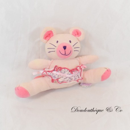 MARESE mouse mouse sitting pink floral tutu dancer plush 15 cm