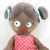 Paulette Puppe LES MISTINGUETTES schwarzes Kleid rot Polka Dots weiß 36 cm