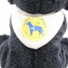 Schwarzer Labrador Plüschhund LASCAR Bandana Blindenführhunde 16 cm