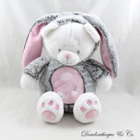 Teddybär KINDER MOTS VERKLEIDET ALS HASE Kugel rosa grau Wolken
