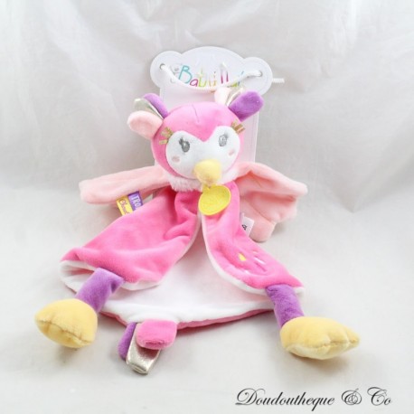 Miss Lou BABY NAT' Rosa Eule Eule Flache Decke DC0378 Miss Lou BABY NAT' Rosa Eule Eule Flache Decke DC0378