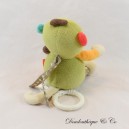 Musikalischer Plüschaffe BABYSUN grün rote Blume 18 cm