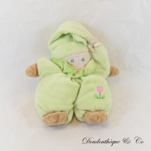 Puppe Elf AJENA Grüne Schleife Band Glocke Tulpe 23 cm