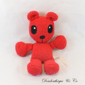 DPAM Bear Plush Same Red Knit Effect 30 cm