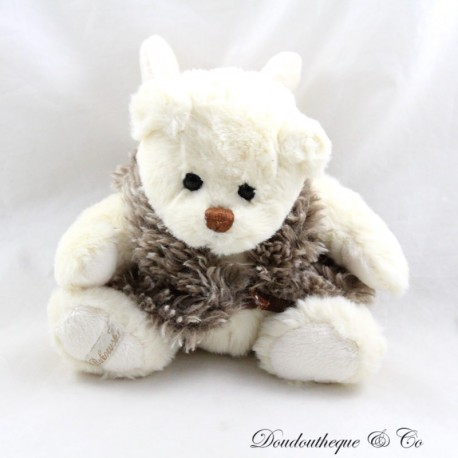 Stoffbär BUKOWSKI Engel weißbraune Fellweste 16 cm Stoffbär BUKOWSKI Engel weißbraune Fellweste 16 cm