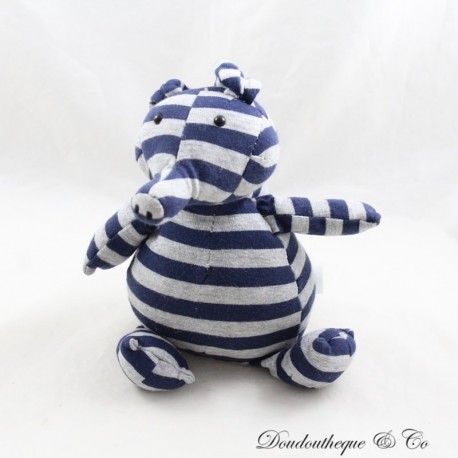 JELLYCAT Gürteltier Plüsch marineblau gestreift in Stoff 24 cm JELLYCAT Gürteltier Plüsch marineblau gestreift in Stoff 24 cm