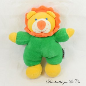 Vintage Green and orange NICOTOY lion plush 23 cm
