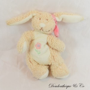 Stuffed Rabbit BENGY Pink Bow Embroidery Flower 17 cm