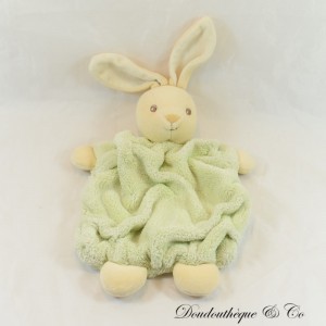 KALOO rabbit flat cuddly toy with mint green feather 28 cm
