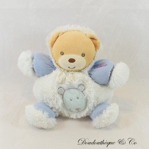 KALOO Igloo Orso Peluche Blu Bianco Patapouf Testa d'Orso 18 cm