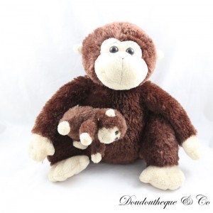 SOFT FRIENDS monkey plush toy mom and her baby