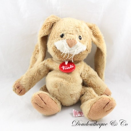 TRUDI braunes rotes Medaillon Kaninchen Plüsch TRUDI braunes rotes Medaillon Kaninchen Plüsch