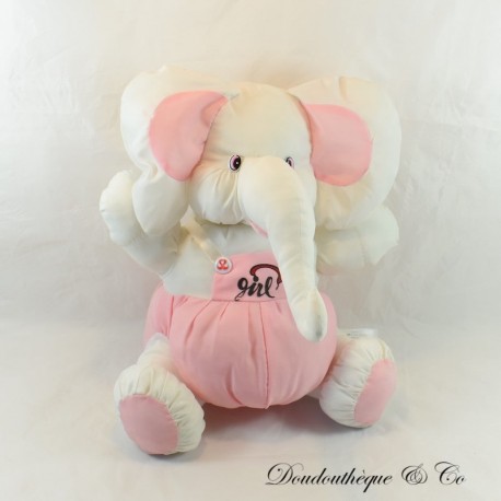 Ausgestopfter Elefant im TOMAS-Stil Puffalump Fallschirm Canvas Overall Rosa Mädchen 35 cm Ausgestopfter Elefant im TOMAS-Stil Puffalump Fallschirm Canvas Overall Rosa Mädchen 35 cm
