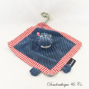 Hippipos Nilpferd Flachdecke LES DEGLINGOS blau rot 25 cm