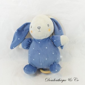 Musical Hase Plüsch SIMBA TOYS KIABI blau weiß Sterne 20 cm