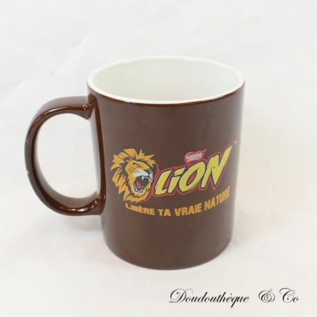NESTLE LION Becher Bar Schokoladenbraun Keramikbecher 10 cm NESTLE LION Becher Bar Schokoladenbraun Keramikbecher 10 cm