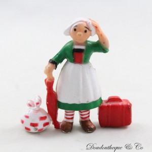 Figur Bécassine MINERVE GAUTIER 1972 Gepäck und PVC-Regenschirm 5 cm