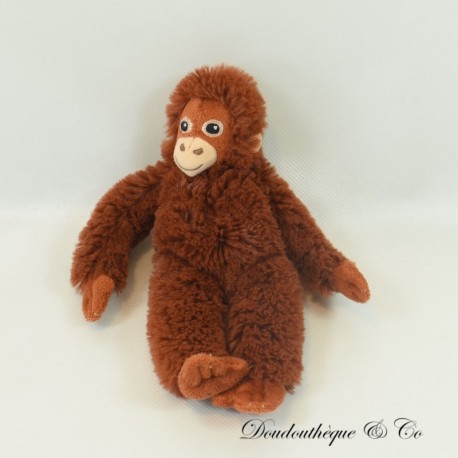 Petite peluche singe IKEA DJUNGELSKOG orang outang marron poils longs 20 cm