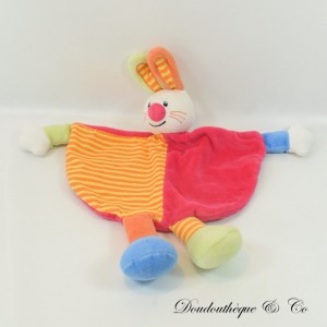 MAXITA rosa und gelbes flaches Kuscheltier mit Streifen 34 cm