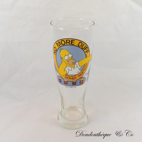 Homer SIMPSONS "No More Duff" Bierglas Klarglas 2003 23 cm Homer SIMPSONS "No More Duff" Bierglas Klarglas 2003 23 cm