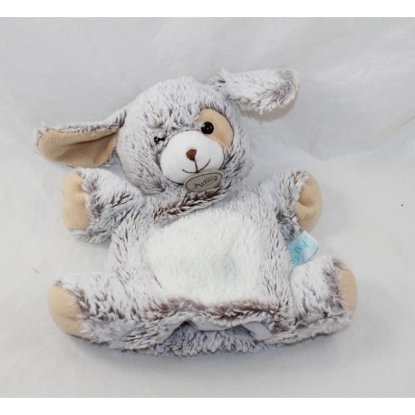 Hundepuppe Kuscheltier BABY NAT' Les flocons braun weiß meliert BN054 Hundepuppe Kuscheltier BABY NAT' Les flocons braun weiß meliert BN054