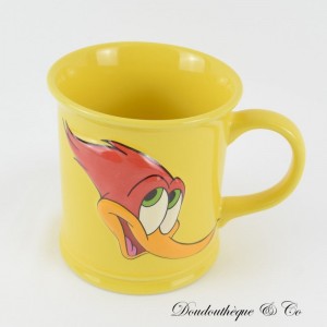 Woody Woodpecker PORT AVENTURA Gelb geprägter 3D-Keramikbecher 10 cm