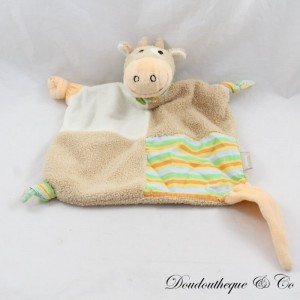 Flache Kuh Kuscheltier STERNTALER beige Streifen