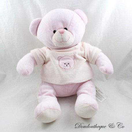 TOYS R US pink teddy bear t-shirt pink teddy bear 38 cm TOYS R US pink teddy bear t-shirt pink teddy bear 38 cm