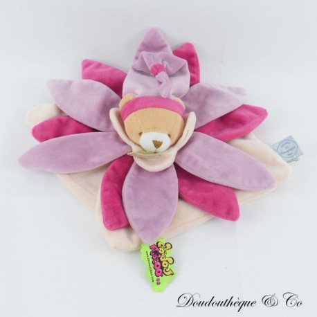 Flaches Kuscheltier Bär DOUDOU ET COMPAGNIE Tatoo lila Blütenblatt 22 cm Flaches Kuscheltier Bär DOUDOU ET COMPAGNIE Tatoo lila Blütenblatt 22 cm