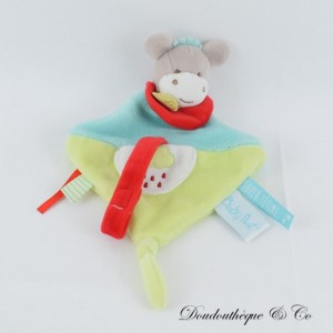 Bettdecke Schnuller Clip Esel oder Pferd BABY NAT' Super Schnuller grün und gelb 25 cm