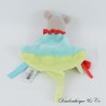 Bettdecke Schnuller Clip Esel oder Pferd BABY NAT' Super Schnuller grün und gelb 25 cm